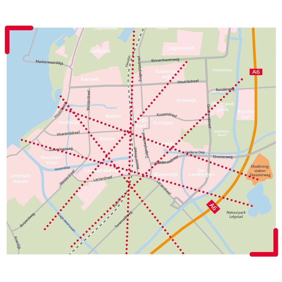 kaart Lelystad onderzoek